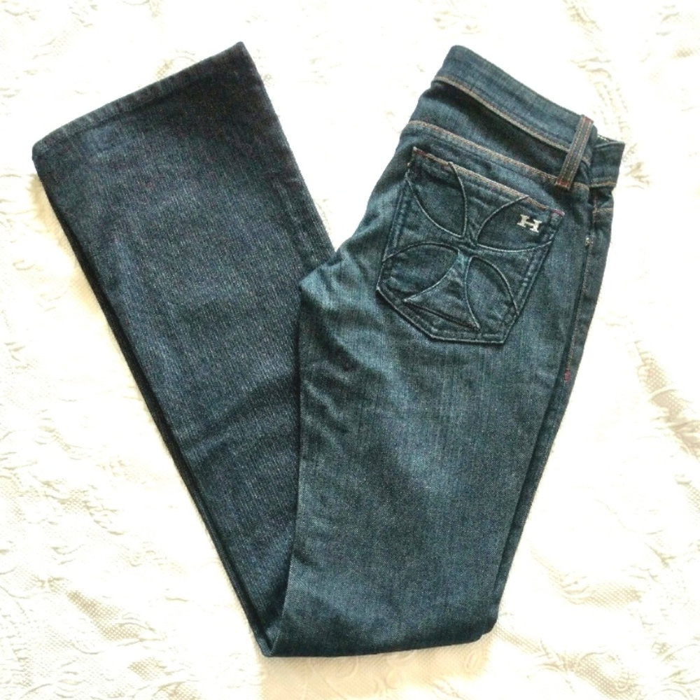 HABITUAL Maltese Cross Dark Blue Denim Jeans Sz 25